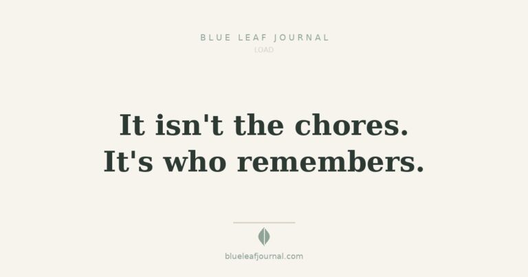 Four Phases of Housework. You Carry the Two Nobody Sees.
