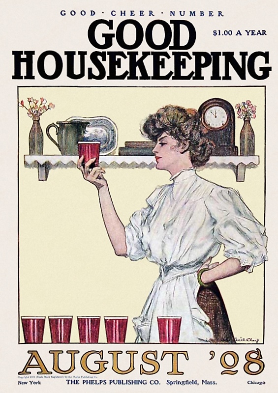 Cover of Good Housekeeping magazine, August 1908, the year the American Home Economics Association was founded