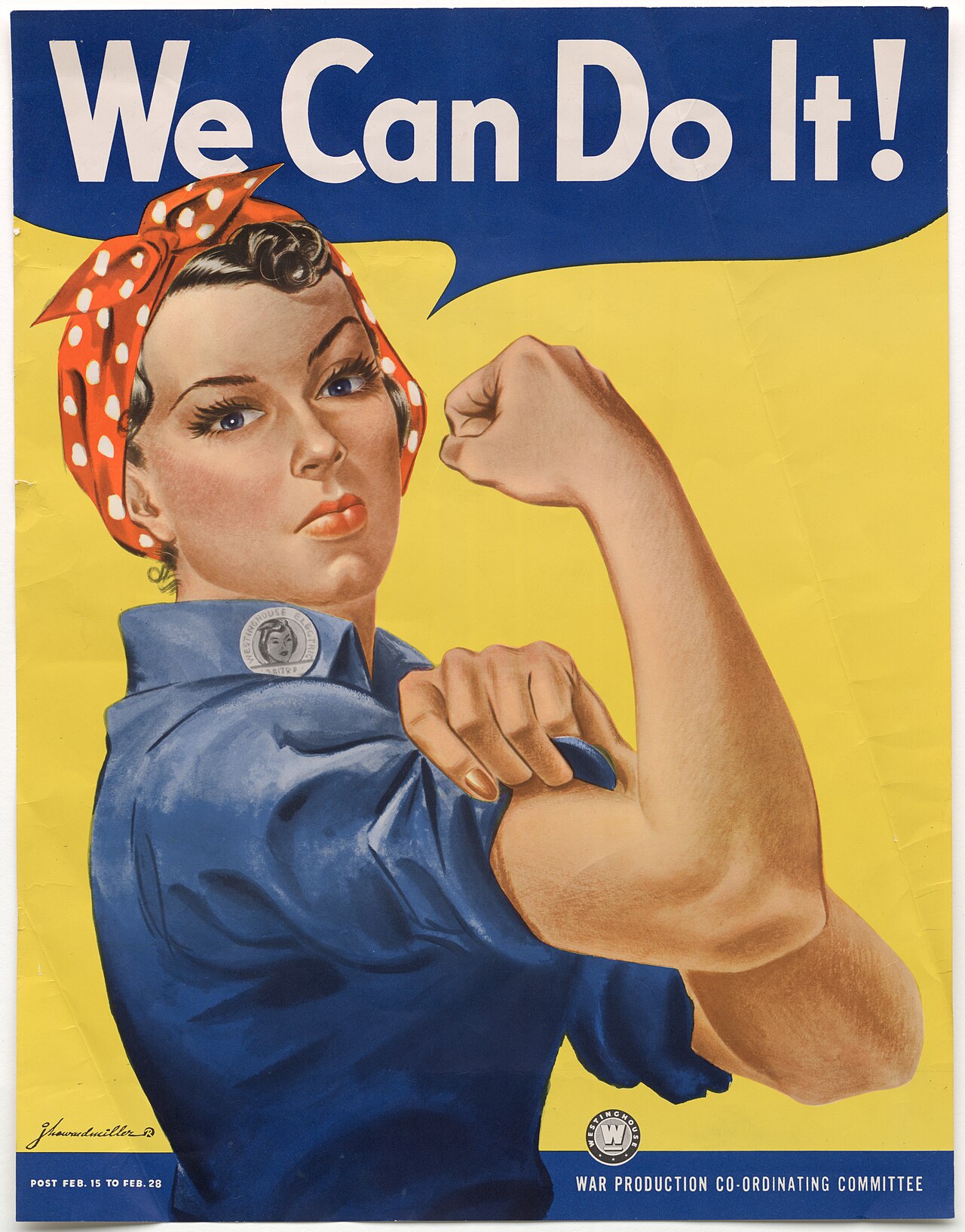 The We Can Do It poster produced for wartime women workers around 1943